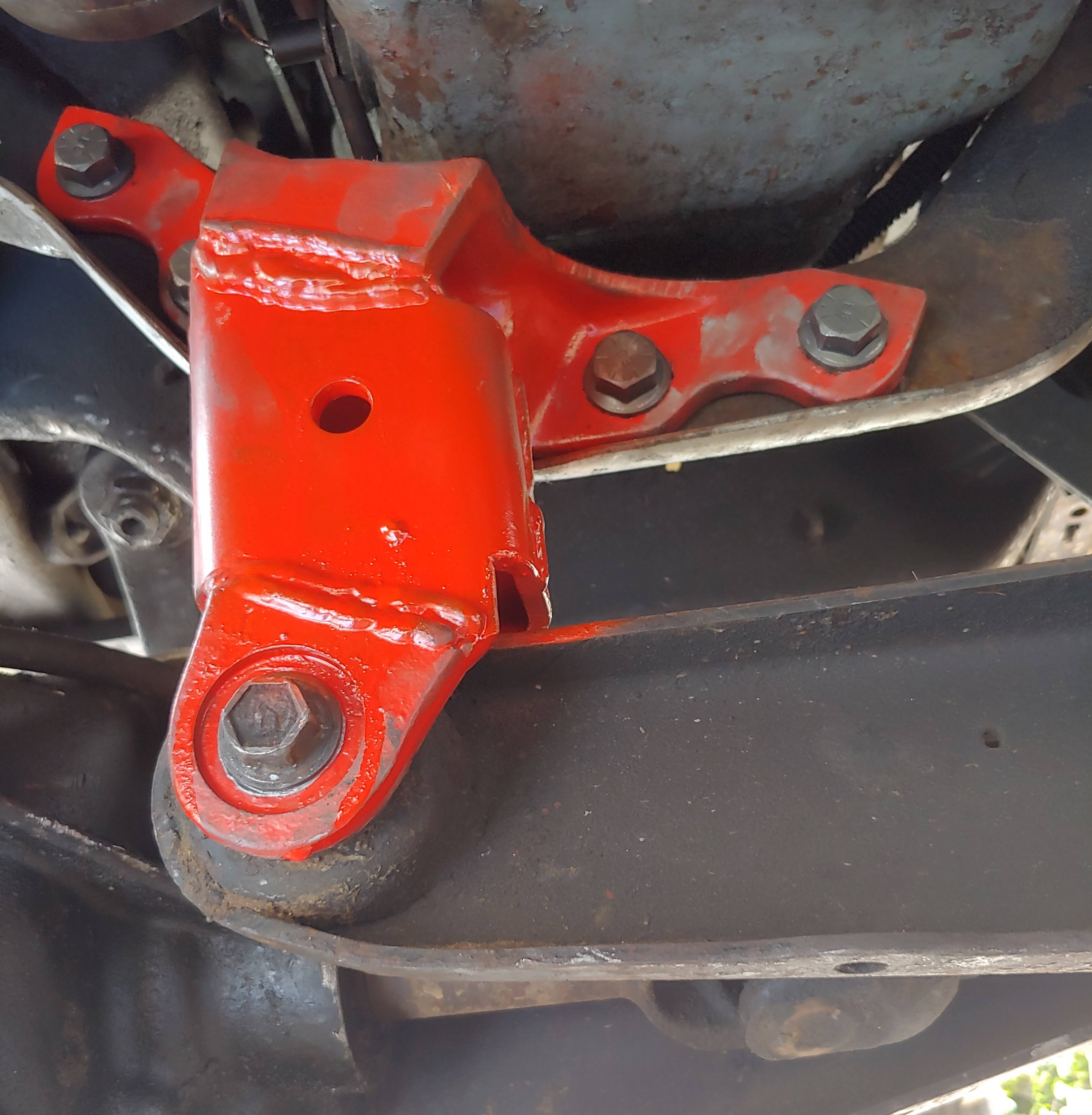 New front suspension pivot installed