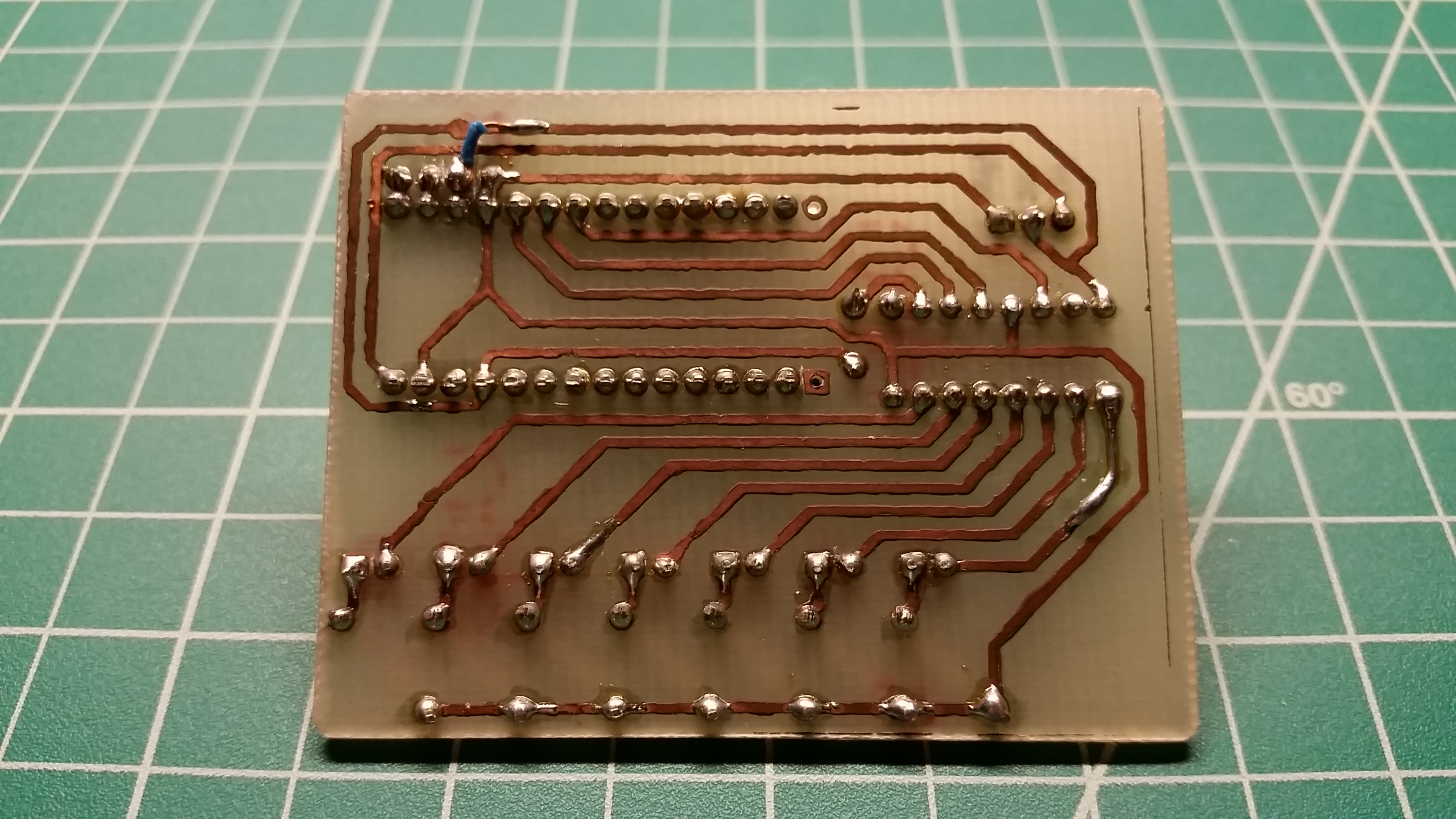 Etched and soldered board bottom